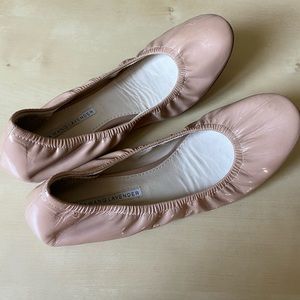 Vera Wang Lavender Patent Nude Baker Flat